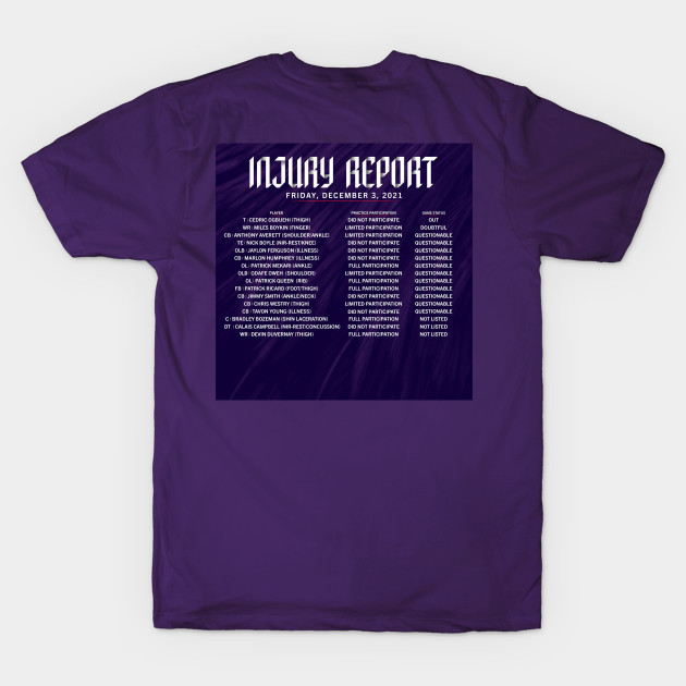 Injury Report Concert Tee: Baltimore Ravens by Green Light with Chris Long